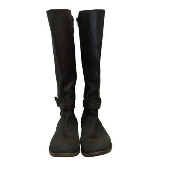 Lucky Brand Espresso Brown Ostrand Leather Riding Boots 8 - Picture 3 of 6